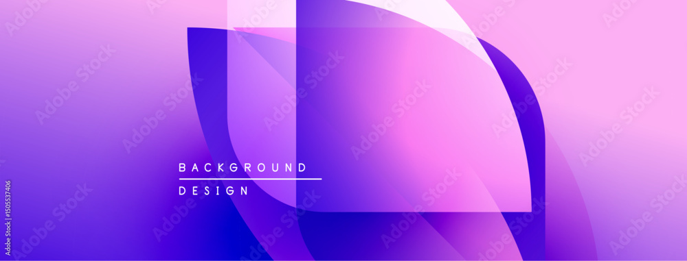 Aufkleber Abstract purple background. Overlapping shapes create dynamic visual effect. Modern design suitable for digital projects.