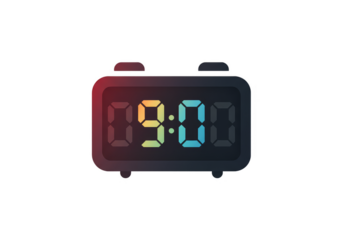 Digital Alarm Clock Showing The Time Isolated Transparent Background