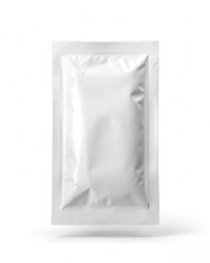 Blank White Sachet Packaging Mockup  Perfect for showcasing your product design, branding, and marketing materials.  High-quality image for presentations and visuals.