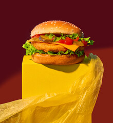 fresh tasty chicken burger