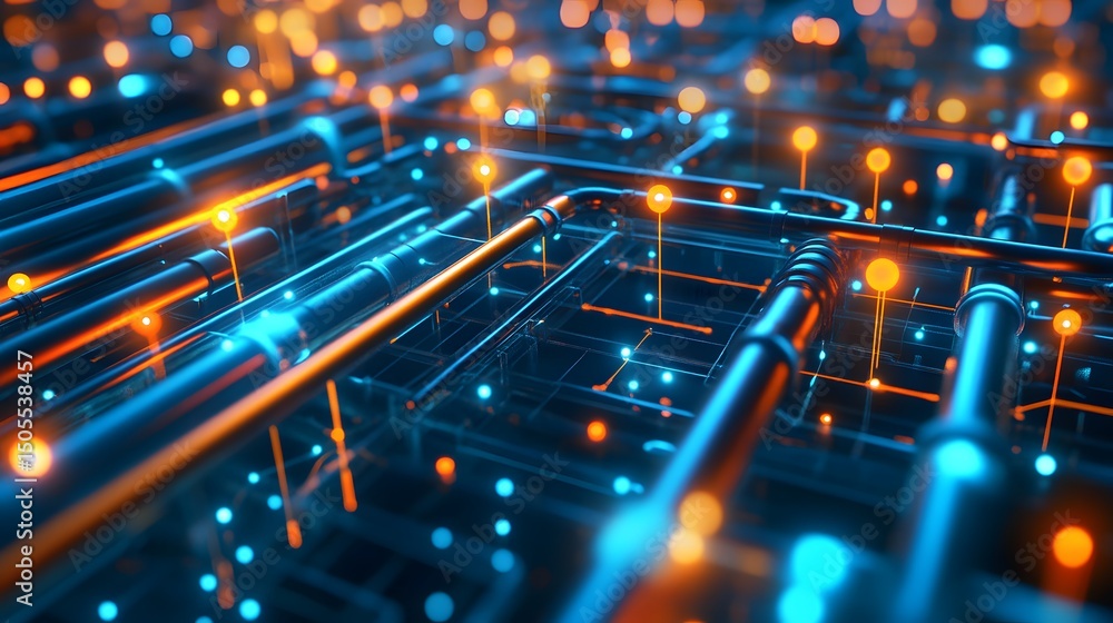 Aufkleber digital twin models for pipe routing and floor planning