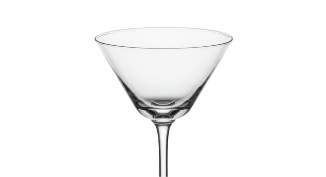 Elegant Transparent Cocktail Glass Isolated on Black Background Photo