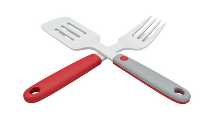 Isolated Spatula and Fork Cooking Utensils