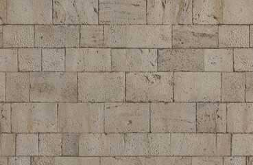 Light Beige Limestone Wall Texture with Vertical Rectangular Stone Blocks