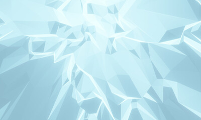 Abstract blue ice crystals background