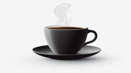 Obraz premium cup of coffee on white background