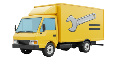 Isolated Car Repair Truck