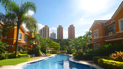 Fototapeta premium Exploring Real Estate, Buy and Sell Houses through Online Commercial Enterprises for Profitable Property Investment and Real Estate Opportunities in the Growing Property Market