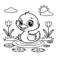 Adorable Cute Animal Coloring Pages, Sweet Kawaii Critters, Fun and Relaxing Designs for Kids and Adults, Printable PDF, Charming Forest and Farm Animals
