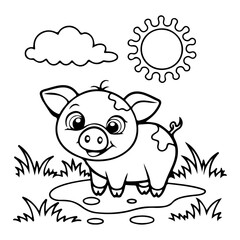 Adorable Cute Animal Coloring Pages, Sweet Kawaii Critters, Fun and Relaxing Designs for Kids and Adults, Printable PDF, Charming Forest and Farm Animals
