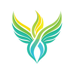 Abstract Wing Logo for Branding and Social Media