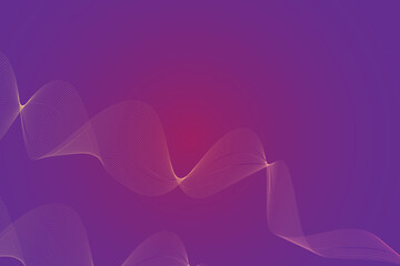 Abstract purple background with elegant wave lines