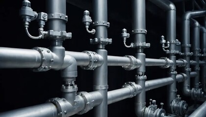 Intricate Industrial Piping System