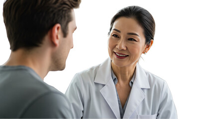 Doctor Talking To Patient Photo Illustration With Transparent Background
