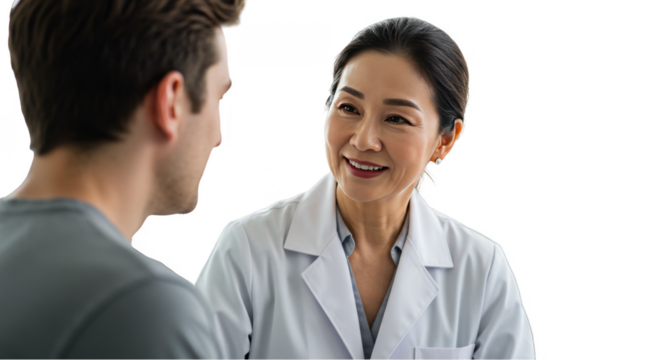Doctor Talking To Patient Photo Illustration With Transparent Background