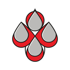 Fototapeta premium Abstract Droplet Emblem