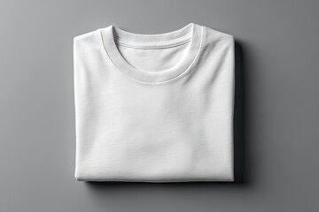 Folded plain white t-shirt