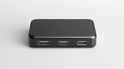 Receiver box with antenna input and USB ports shown clearly on white background