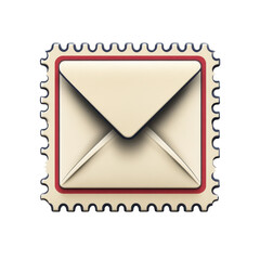 Sending warm thoughts with a vintage postcard stamp featuring a classic on transparent background