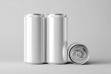 Two blank aluminum beverage cans (1)