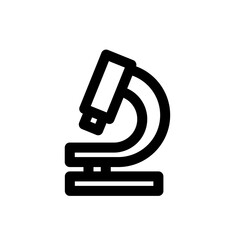 microscope for research line icon