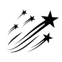 Five Shooting Stars In Motion