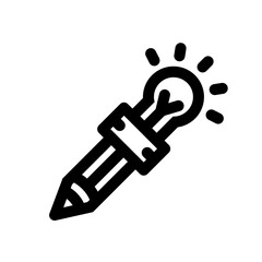 pencil idea line icon