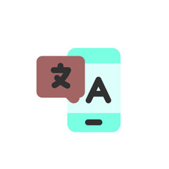 phone translate flat icon