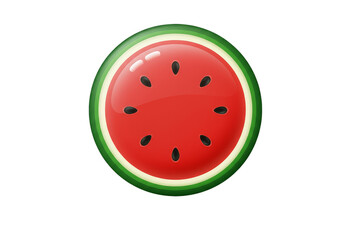 Fototapeta premium Fresh Juicy Red Watermelon Slice Isolated Summer Fruit Clipart