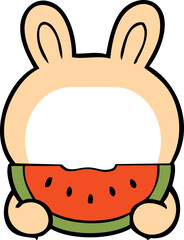 어린이 유치원 얼굴 가면 수박 먹기 즐겁게 놀기