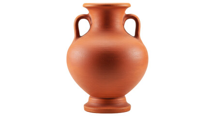 Isolated Clay Pot on White Background