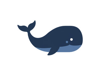 Isolated Pixel Illustration of A Blue Whale with Transparent Background