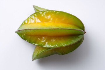 Carambola, star fruit isolated on white background