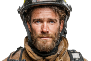 Modern Firefighter Gear isolated on Transparent Background PNG