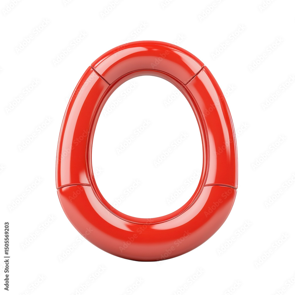 Poster bold red ring a symbol of unity and resilience standing strong with smooth on transparent background