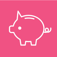 Pink Piggy Bank with Coins – Savings and Finance Concept