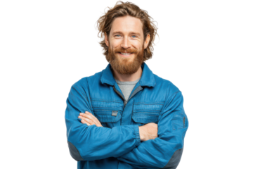 Portrait of a skilled locksmith showing confidence in his craft with a friendly smile