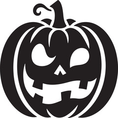 Halloween pumpkin vector black silhouette design.