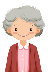 Fototapeta premium Heartwarming portrait of a caring nanny with gentle smile on transparent background