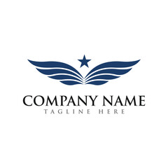 wings logo design template