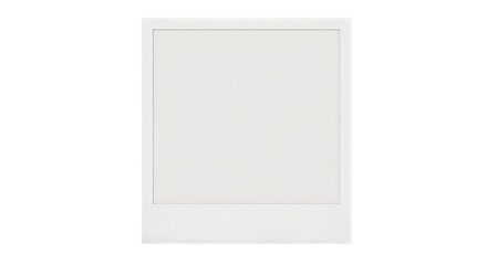 Isolated White Polaroid Frame on Black Background Photo