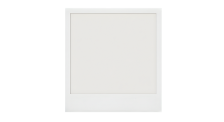Isolated White Polaroid Frame on Black Background Photo