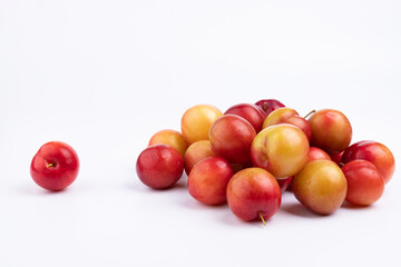 Fresh red plums