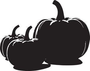 Halloween pumpkin vector black silhouette design.