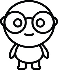 3d render cute yellow character wide eyed expression silhouette transparent