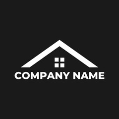 house roof logo design, generic house roof logo, construction, housing, home, real estate, contractor, icon, symbol, building