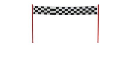 Isolated Checkered Finish Line Banner