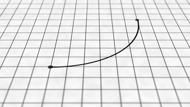 Camera Slides Over Typical Lorenz Curve indicating Wealth or Profit - Blue Graph Paper 2