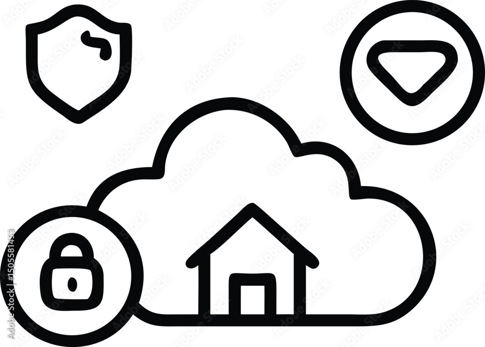 Poster 3d rendered icon collection with soft focus detailing and a transparent silhouette effect