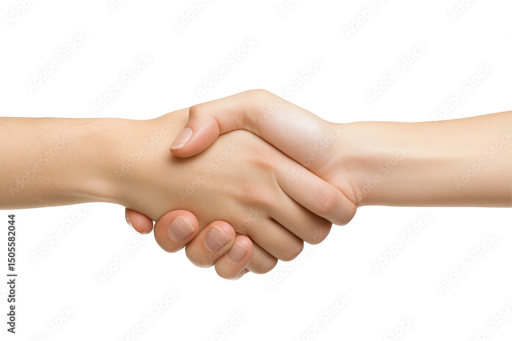 Poster hands shake in agreement symbolizing partnership and collaboration during a business meeting or nego
